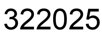 Number 322025 black image