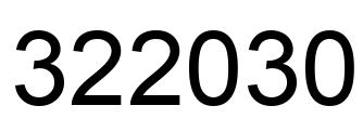 Number 322030 black image
