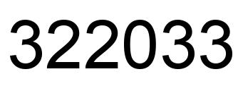 Number 322033 black image