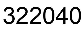 Number 322040 black image
