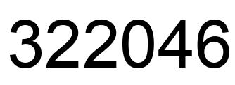 Number 322046 black image