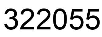 Number 322055 black image