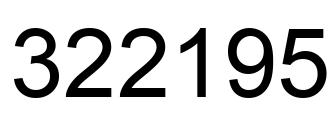 Número 322195 imagen negro