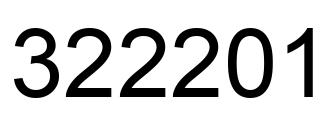 Number 322201 black image
