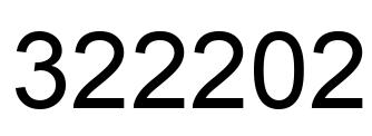 Number 322202 black image