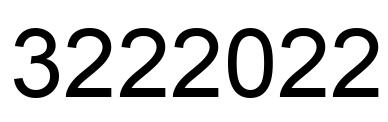 Number 3222022 black image