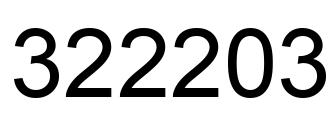 Number 322203 black image