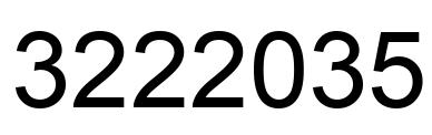 Number 3222035 black image