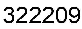 Number 322209 black image