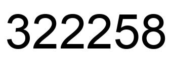Number 322258 black image