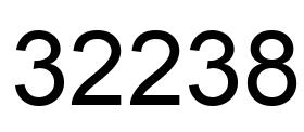 Number 32238 black image