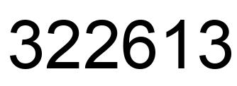 Número 322613 imagen negro
