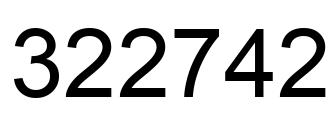 Number 322742 black image