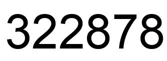 Number 322878 black image
