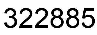 Number 322885 black image
