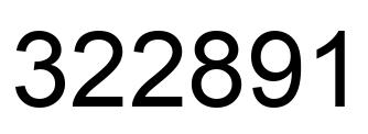 Number 322891 black image