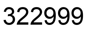 Number 322999 black image