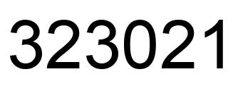 Number 323021 black image