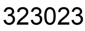 Number 323023 black image