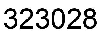 Number 323028 black image