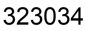 Number 323034 black image