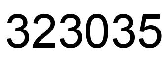 Number 323035 black image
