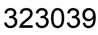 Número 323039 imagen negro