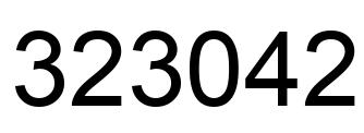 Number 323042 black image