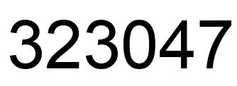 Number 323047 black image