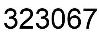 Número 323067 imagen negro