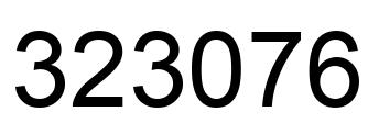 Número 323076 imagen negro