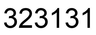 Number 323131 black image