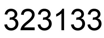 Number 323133 black image