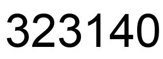 Number 323140 black image
