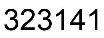 Number 323141 black image