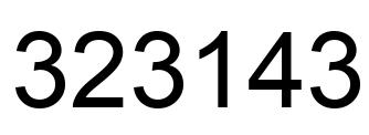 Number 323143 black image