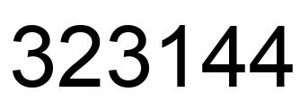 Número 323144 imagen negro