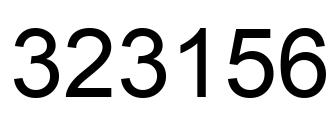 Number 323156 black image