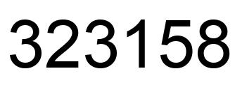 Number 323158 black image