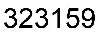 Number 323159 black image