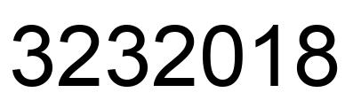 Number 3232018 black image