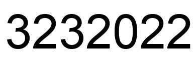 Number 3232022 black image