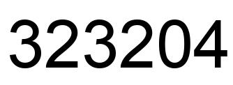 Number 323204 black image
