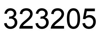 Number 323205 black image