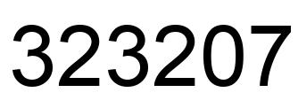Number 323207 black image