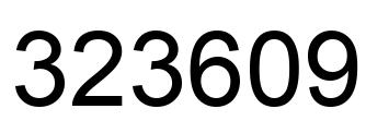 Number 323609 black image