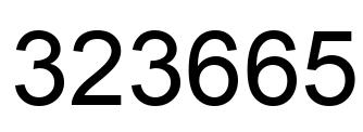 Number 323665 black image