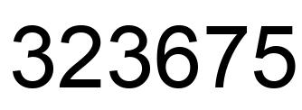 Number 323675 black image