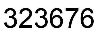Number 323676 black image