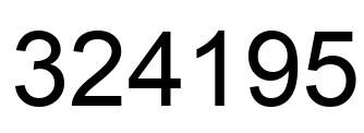 Number 324195 black image
